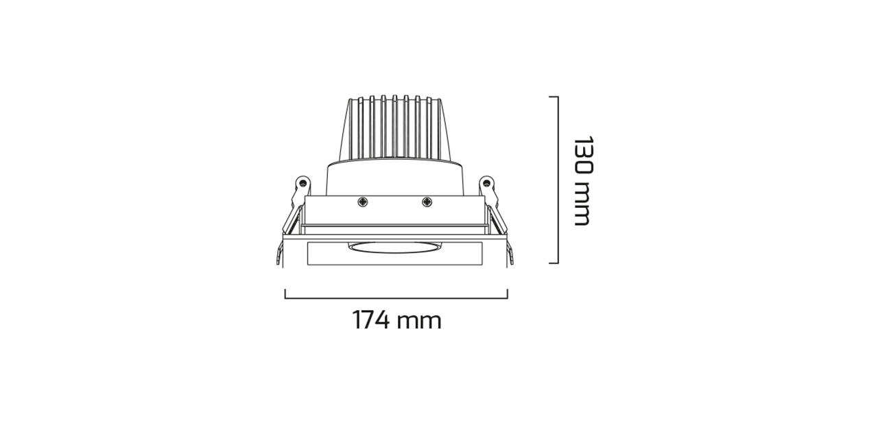 Goya Dimlenebilir 30W COB Led Downlight 16X16 cm GY 3041 30 Dim