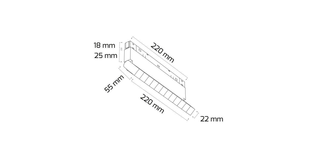 GY 2052-12 SİYAH 12W 4000K SG MAGNET HAREKETLİ ARM