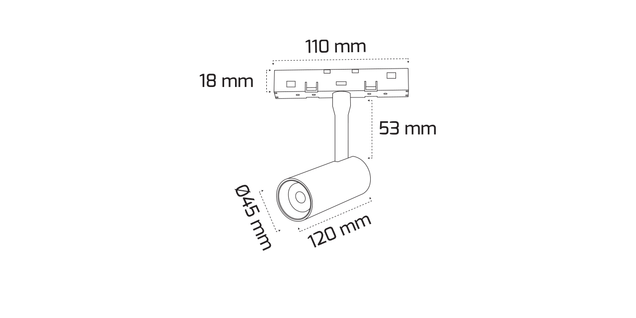 GY 2053-10 SİYAH 10W 4000K OG MAGNET RAY SPOT