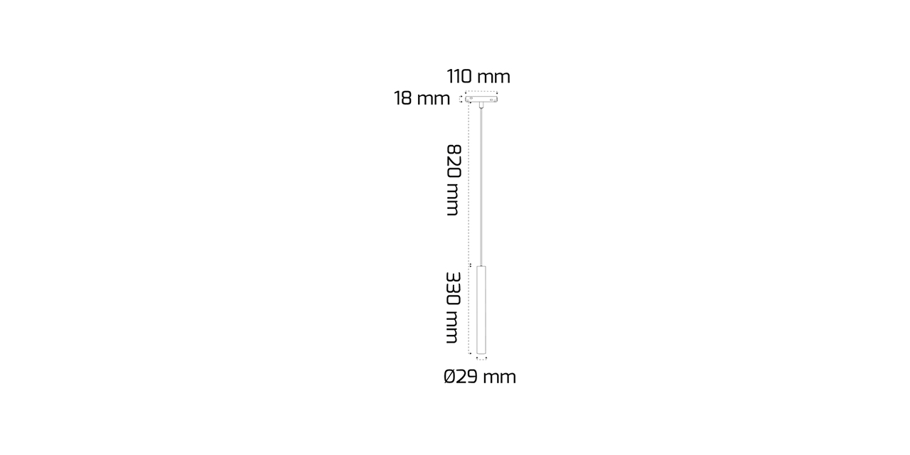 GY 2054-10 SİYAH 10W 4000K OG MAGNET SARKIT ARM
