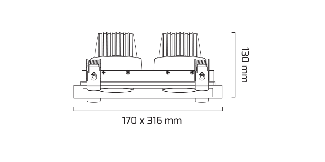 GY 3042-30 SİYAH 2x30W 35° 4000K SG COB S.A. ARM*