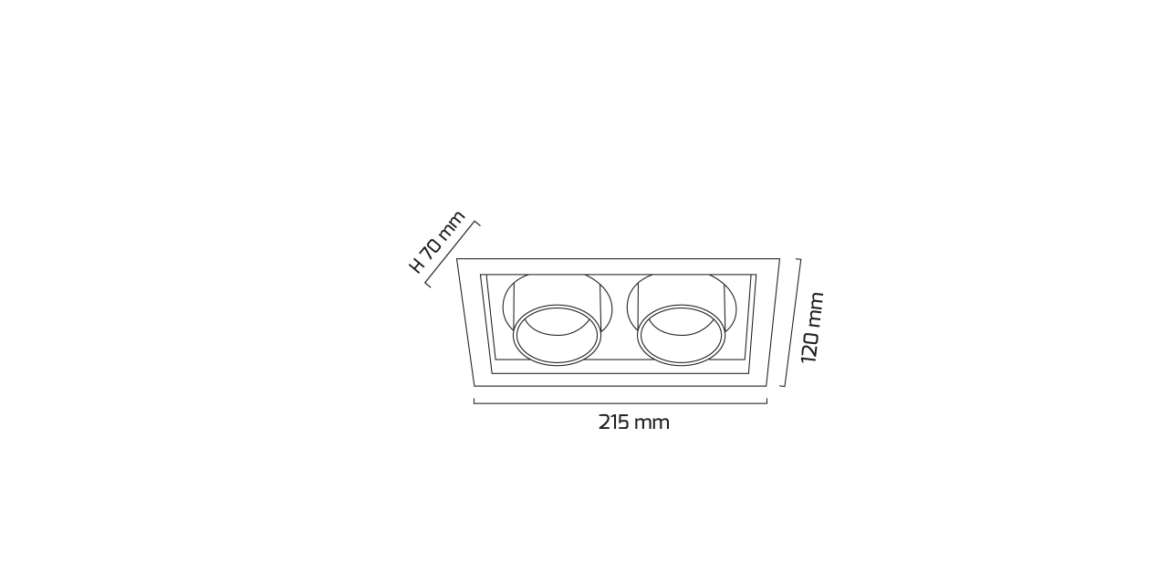 GY 3052-42 SYH 2x42W 40° 6500K SGD COB LED S.A.AR*