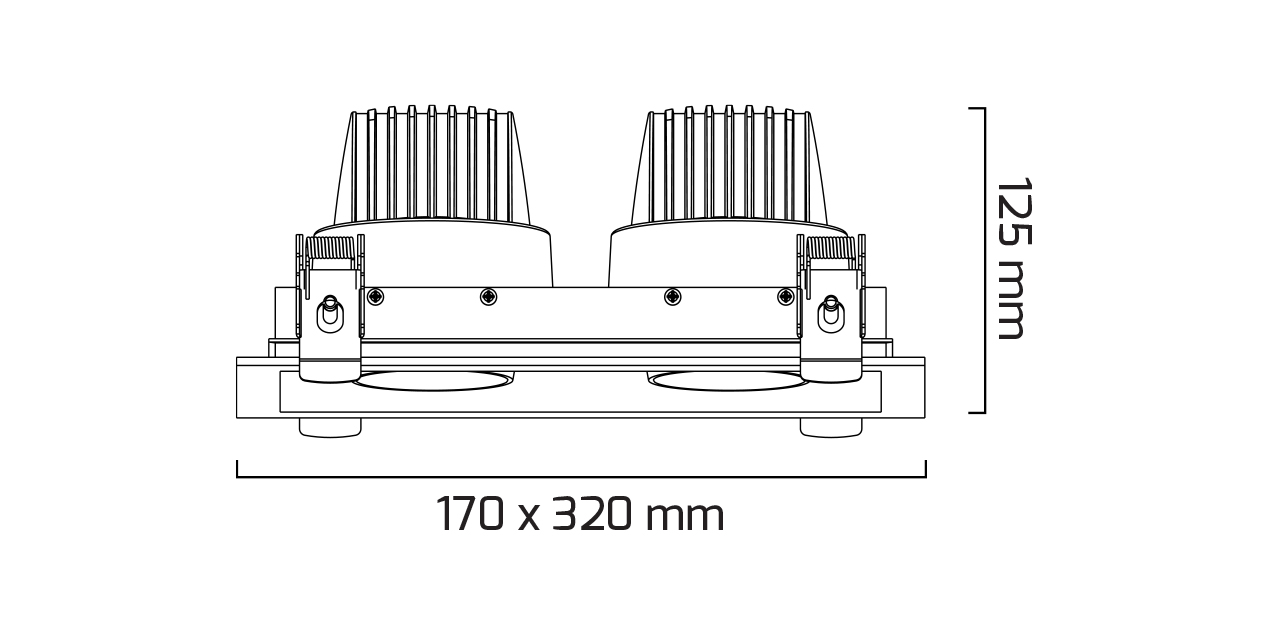 GY 3052-42 SYH 2x42W 40° 6500K SGD COB LED S.A.AR*