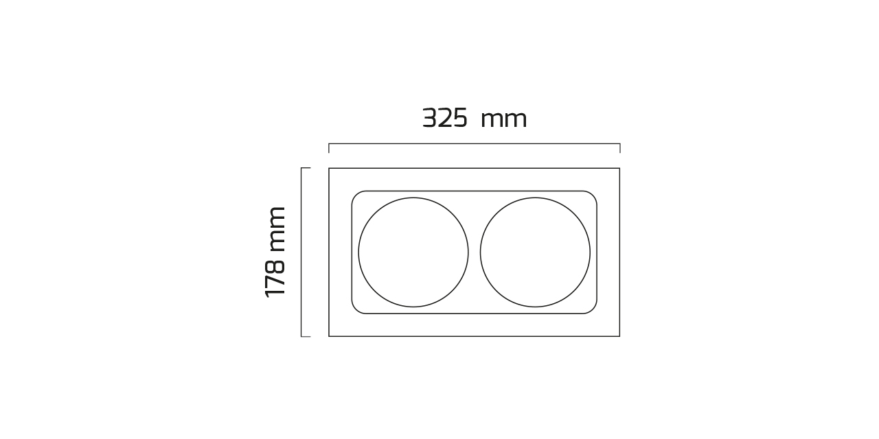 GOYA 32,5X17,8 cm Armatür Boş Kasa ikili GY 3112