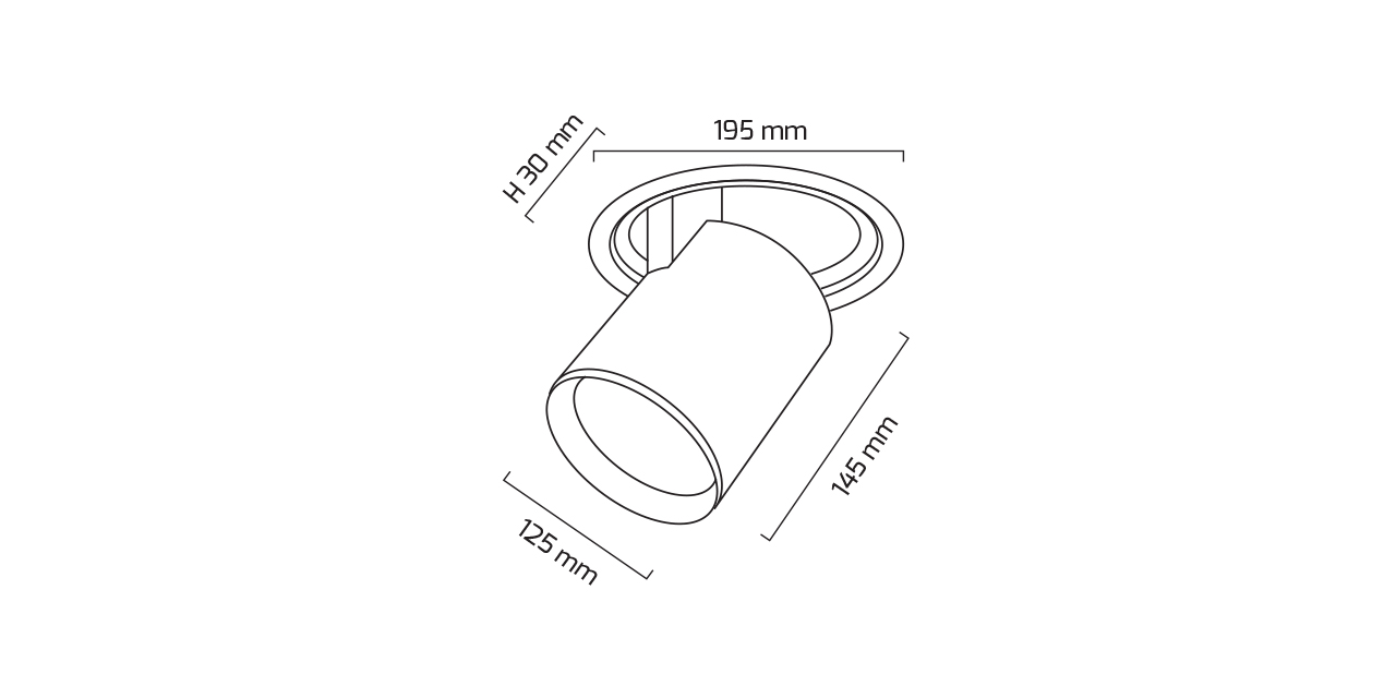 GY 3150-30 BYZ 28W 60° 3000K SG COB LED S.A. ARM*