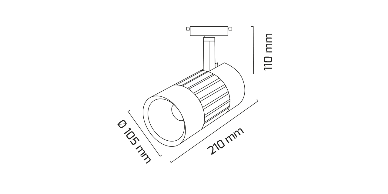 GY 3617 SİYAH 42W 40° 6500K SO LED RAY SPOT ARM*