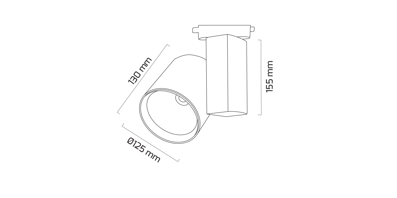 GY 3625 SİYAH  57W 60° 3000K SO LED RAY SPOT ARM*