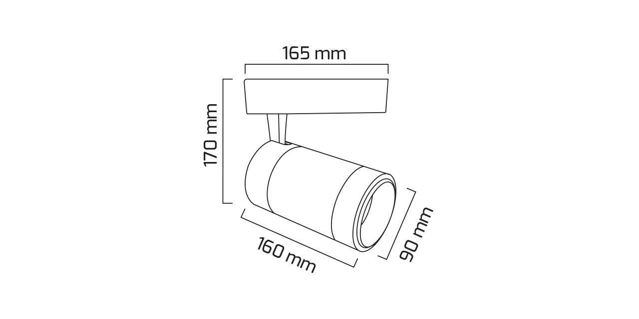 GY 3631 SİYAH 36W 15-60° 3000K SO LED RAY SPOTARM*
