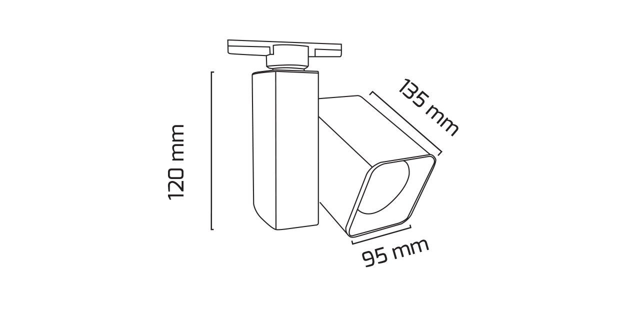 GY 3632 SİYAH 42W 40° 4000K SO LED RAY SPOT ARM*