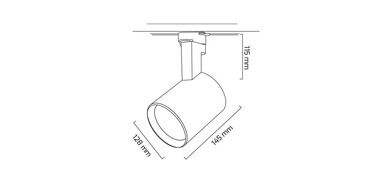 GY 3639 BEYAZ 36W 24° 4000K SO LED RAY SPOT ARM*