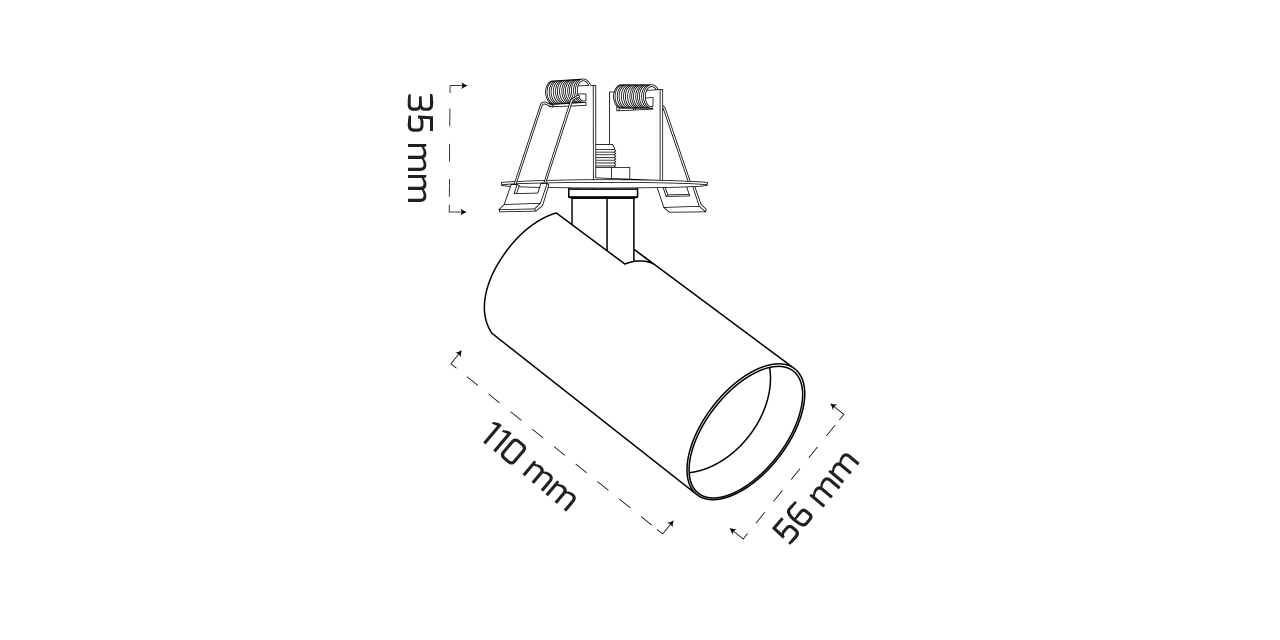 GY 3644 BEYAZ14W 40° 3000K SE LED S.Ü RAY SPOT AR*