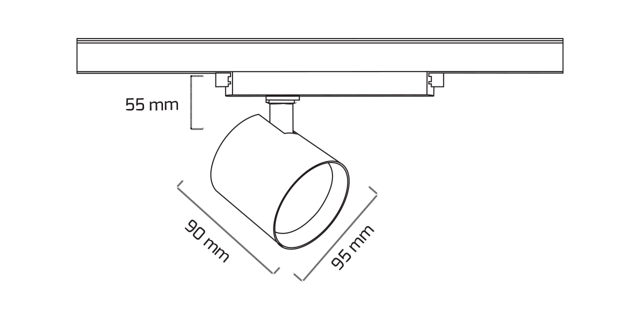 GY 3653-30 SİYAH 30W 40° 4000K SG LENSLİ RAY SPOT*