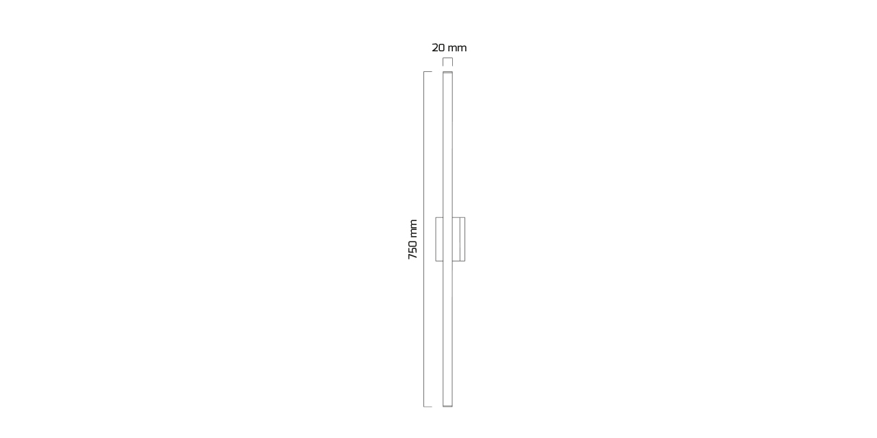 GY 4207 DEKORATİF APLİK KROM 12W 75CM 3000K