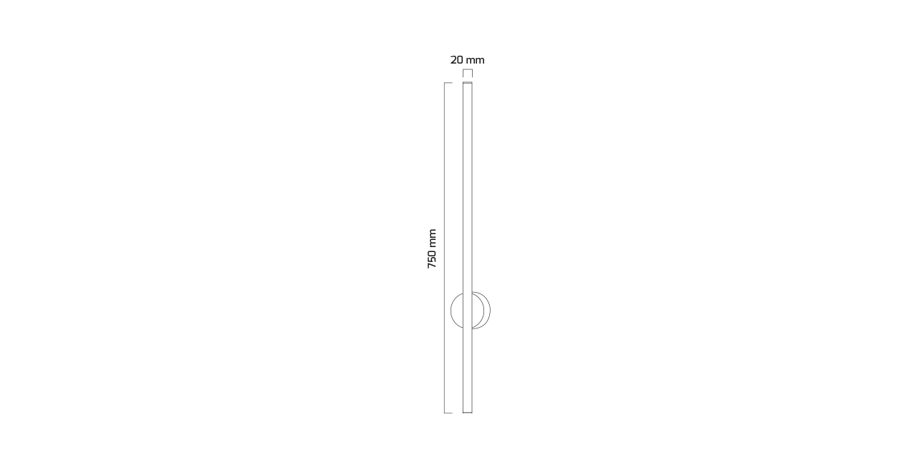GY 4208 DEKORATİF APLİK SİYAH 12W 75CM 3000K