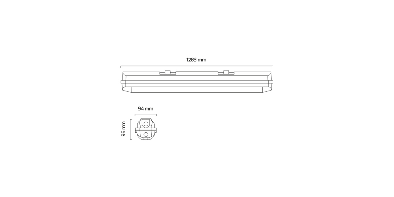 GY 4314-120 GRİ 36W 3000K SG LED ETANJ ARMATÜR*