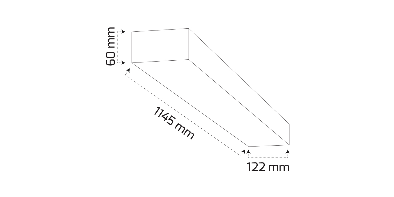 GY 4319 SİYAH 60W 3000K YÜKSEK TAVAN ARM