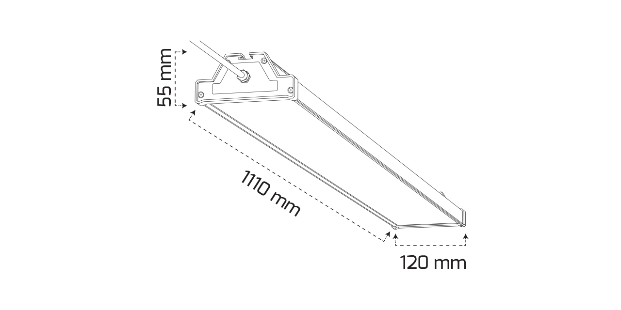 GY 4321-135 IP40 135W 4000K YÜKSEK TAVAN ARM GRİ