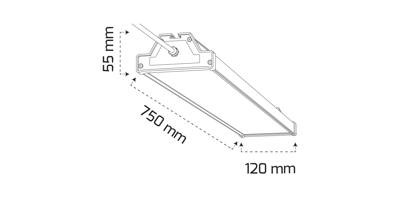 GY 4322-135 IP65 135W 4000K YÜKSEK TAVAN ARM GRİ