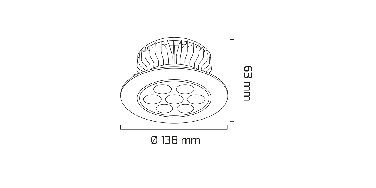 GY 5412 BEYAZ 18W 3000K CO S.A. LED DOWNLIGHT*