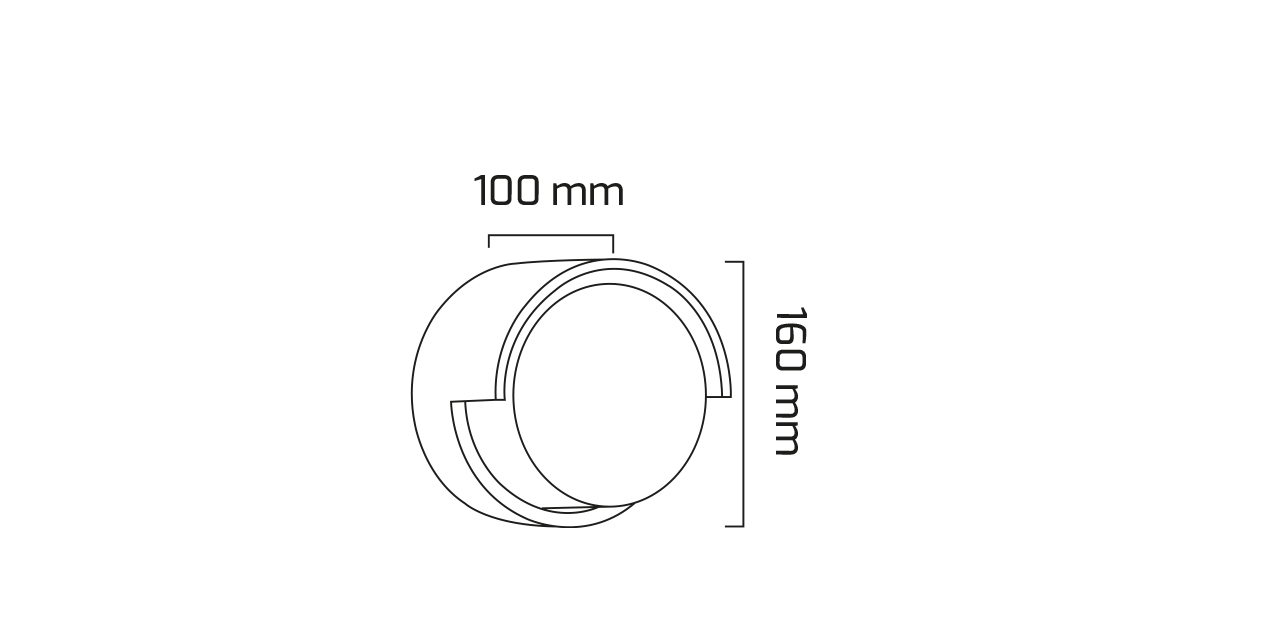 Goya 10W 3000K 100X160mm 3000K Gün Işığı Siyah Duvar Apliği GY 6217