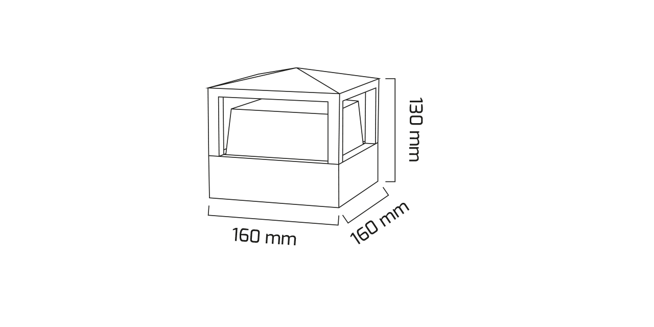 Goya 12W 3000K 130X160X160mm 3000K Gün Işığı Siyah Duvar Apliği GY 6220