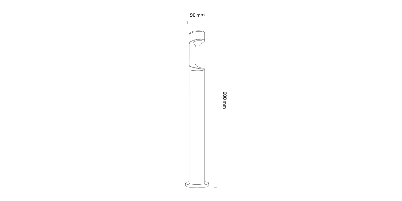 Goya 10 Watt 9X60cm Bahçe Armatür 3000K Gün Işığı GY 6257
