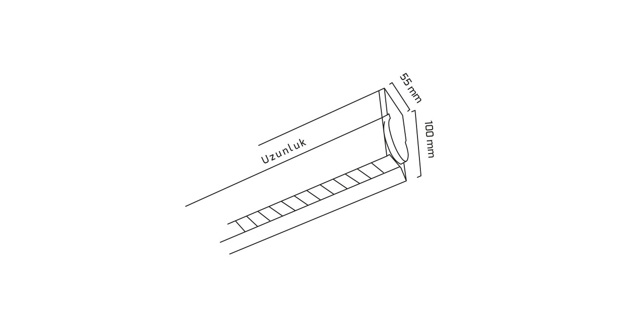 GY 8040-60 cm BEYAZ 76W 48° 6500K SO LİNEER ARM*