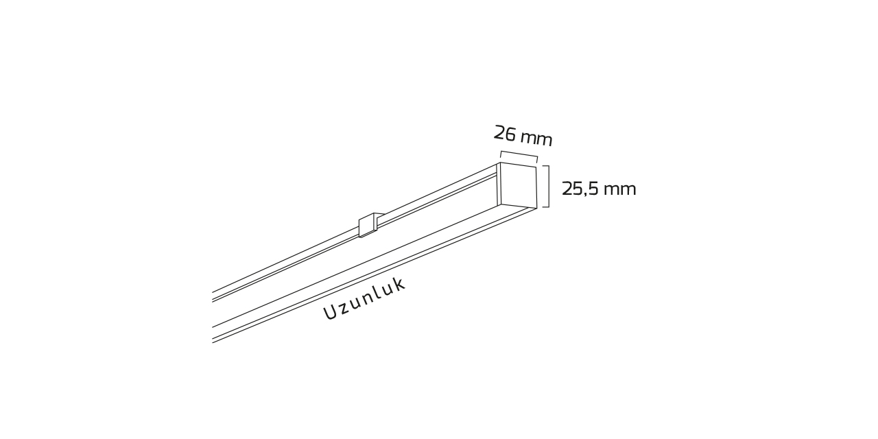 GY 8052-60 cm BEYAZ 3000K SO LİNEER ARMATÜR*