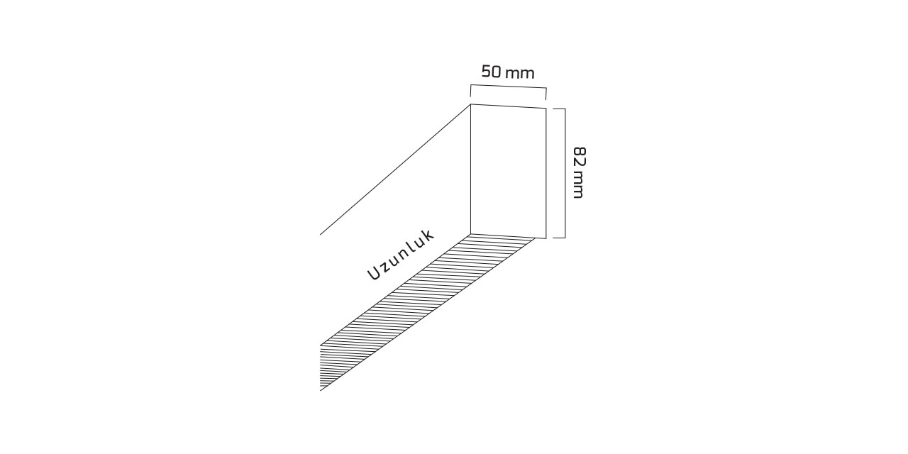 GY 8054-60 cm SİYAH 18W 3000K SGD LİNEER ARMATÜR*