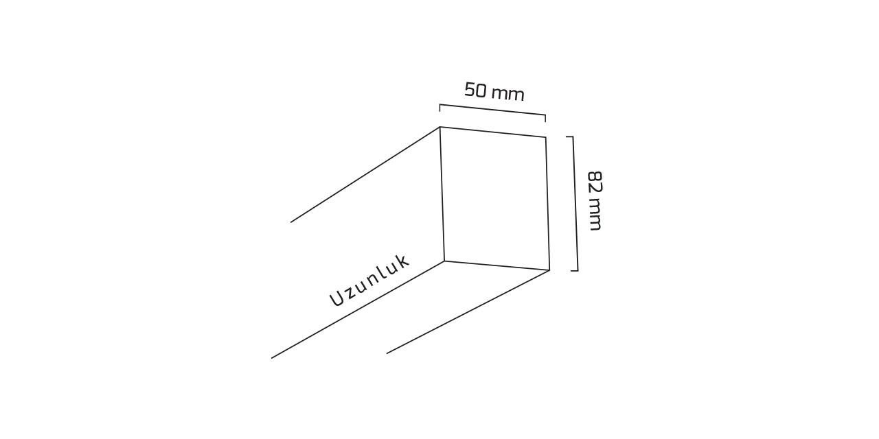 GY 8057- 17+17cm 12W SİYAH 3000K SO LİNEER ARM*
