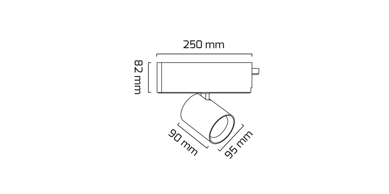GY 8059-50 SİYAH 2x36W 6500K EKL.RAY SPOT LİNEAR*