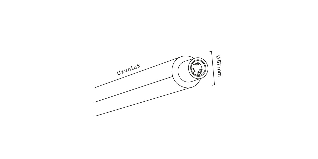 GY 8060-45 cm BEYAZ 4000K SO LİNEER ARMATÜR*