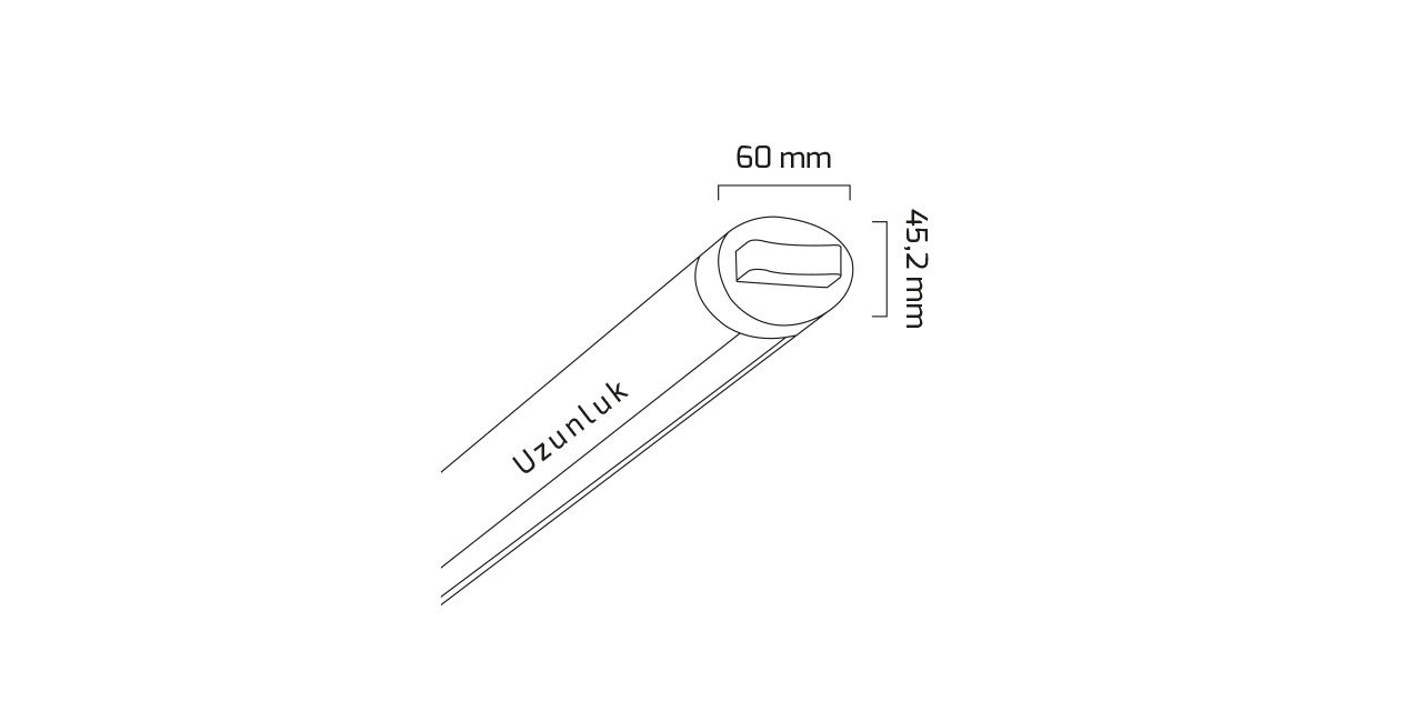 GY 8070-153 cm SİYAH 42W 6500K SO LİNEER ARMATÜR*