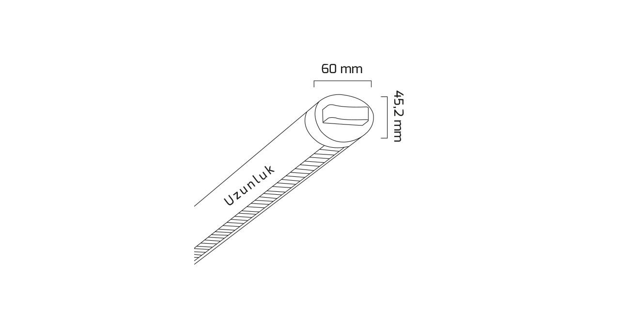 GY 8071-64 cm SİYAH 4000K SO LİNEER ARMATÜR*