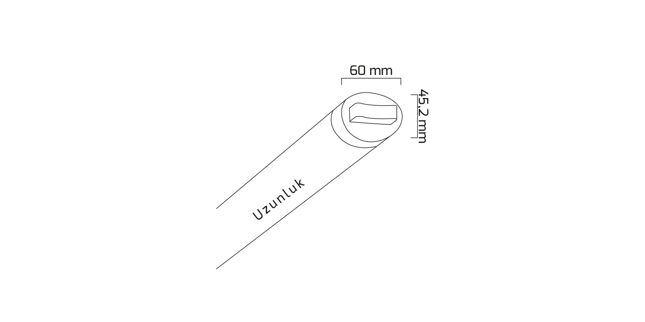 GY 8072-34 cm SİYAH SO LİNEER ARMATÜR*