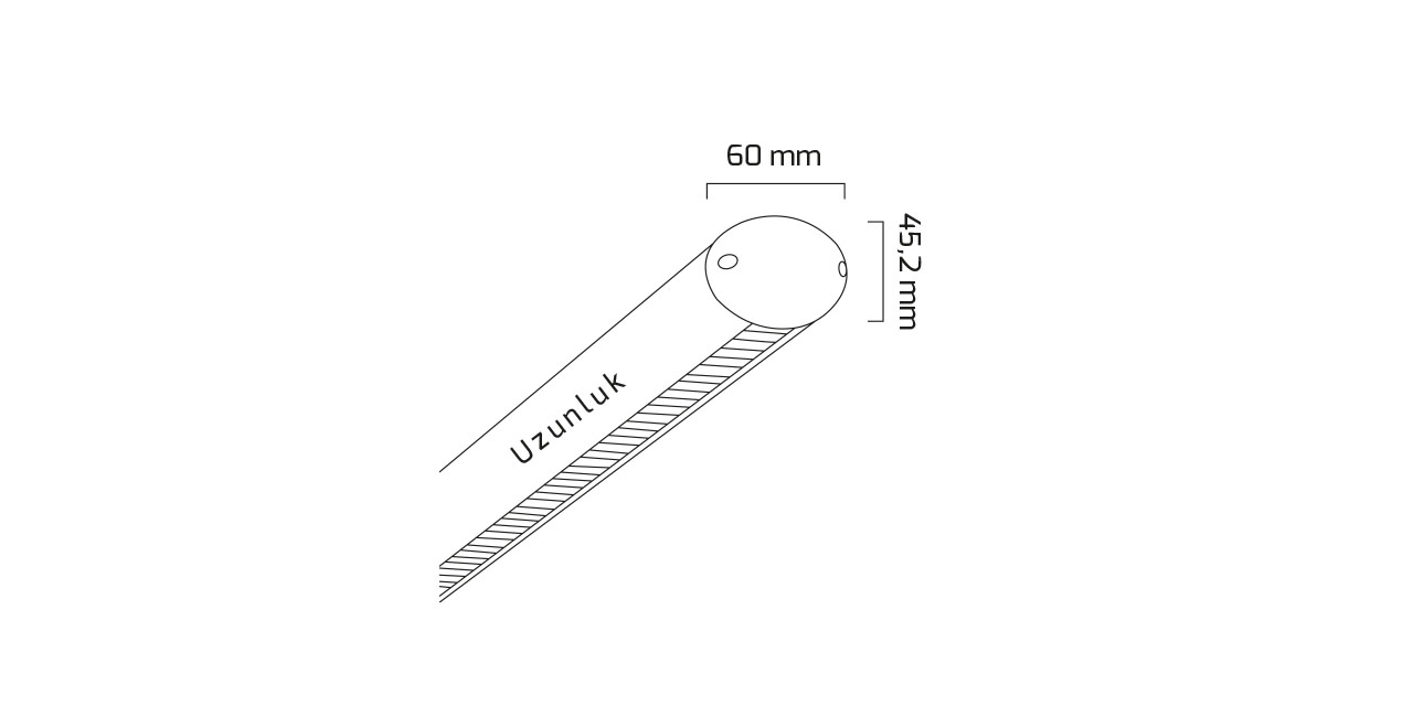 GY 8077-178 cm SİYAH 90W 3000K SO LİNEER ARMATÜR*