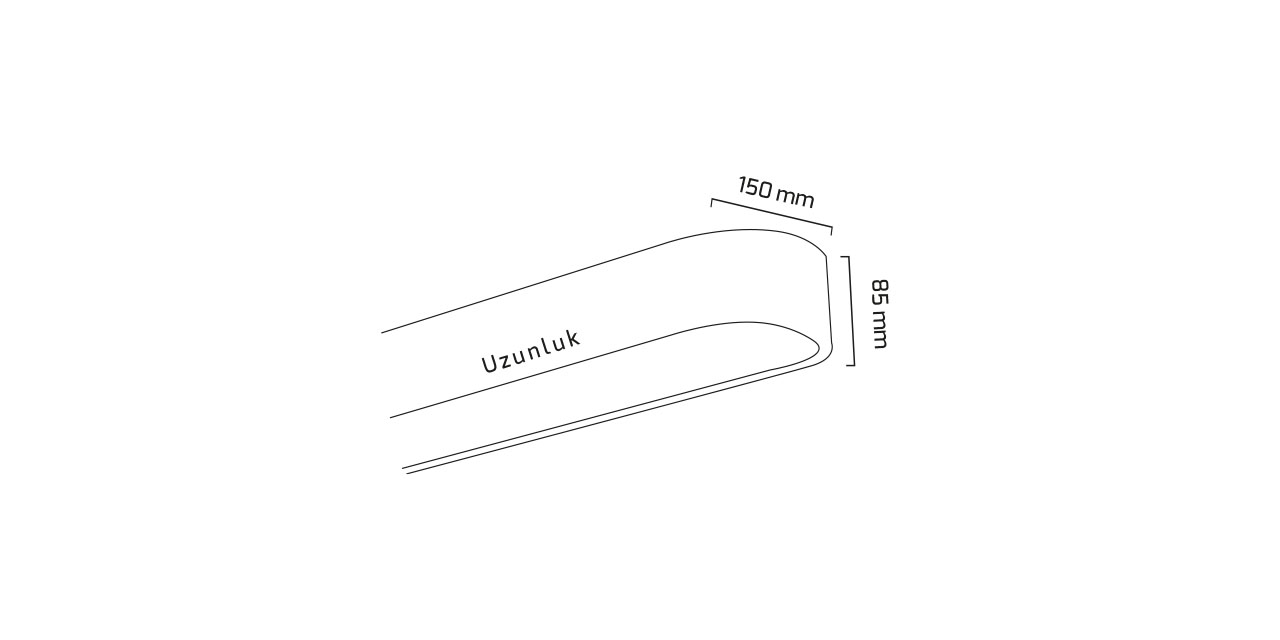 GY 8110-60 cm SİYAH 35W 3000K SO LİNEER ARM*