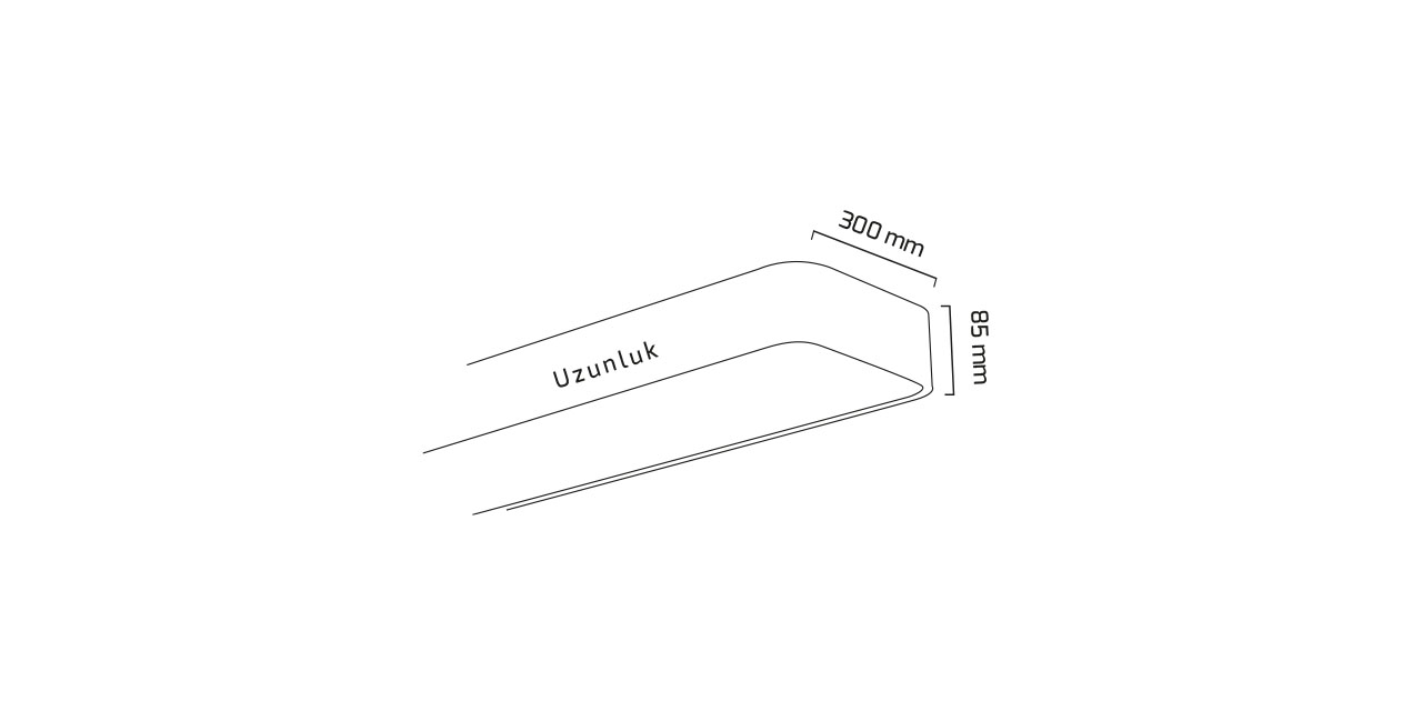 GY 8111-120 cm SİYAH 135W 4000K SO LİNEER ARM*