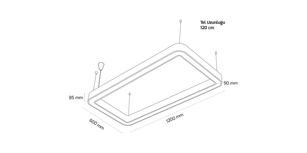 GY 8118-Ö.İ 60X120 cm BEYAZ 3000K SO LİNEER ARM*
