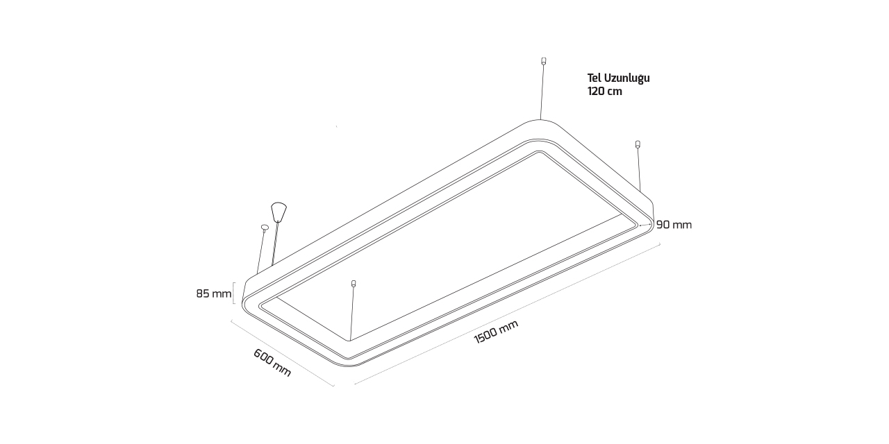 GY 8118-Ö.İ 60X120 cm BEYAZ 3000K SO LİNEER ARM*
