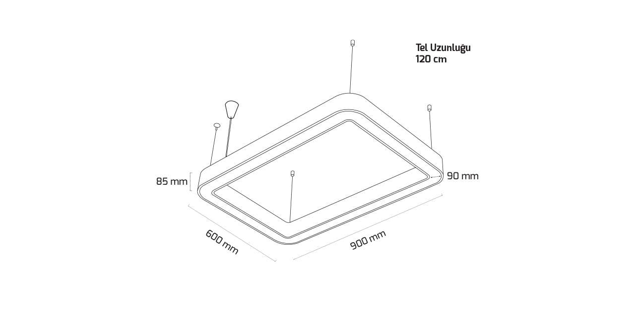GY 8118-Ö.İ 60X120 cm BEYAZ 3000K SO LİNEER ARM*