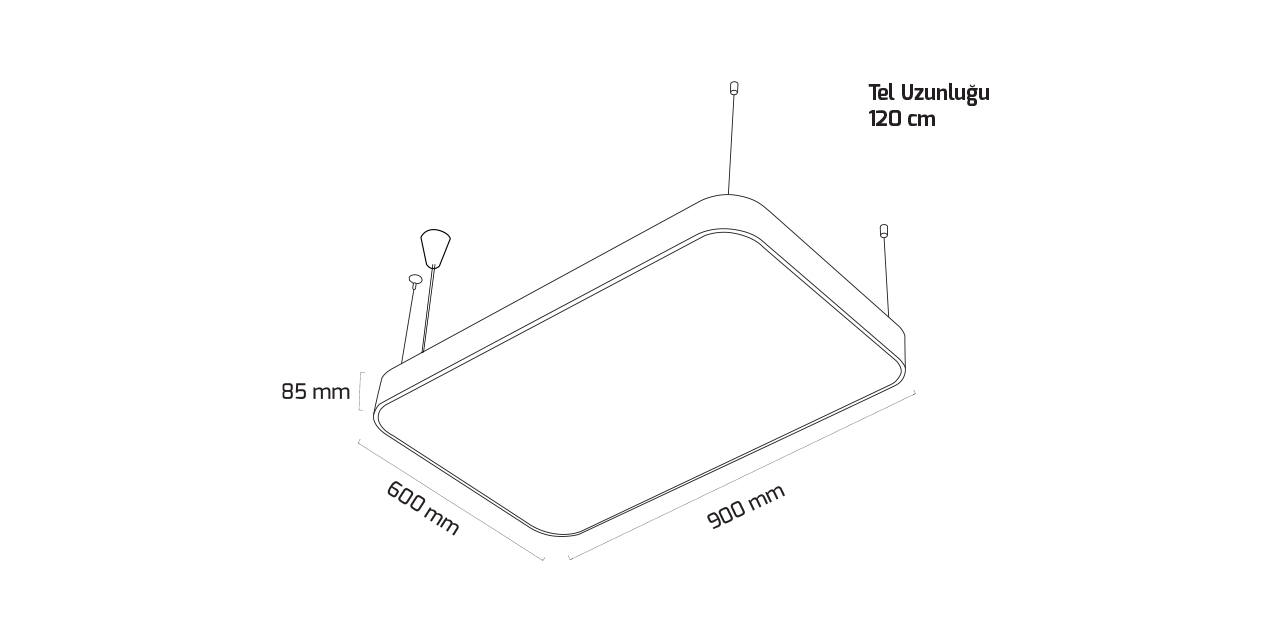 GY 8119 - 60x180 cm BEYAZ 3000K SO LİNEER ARM*