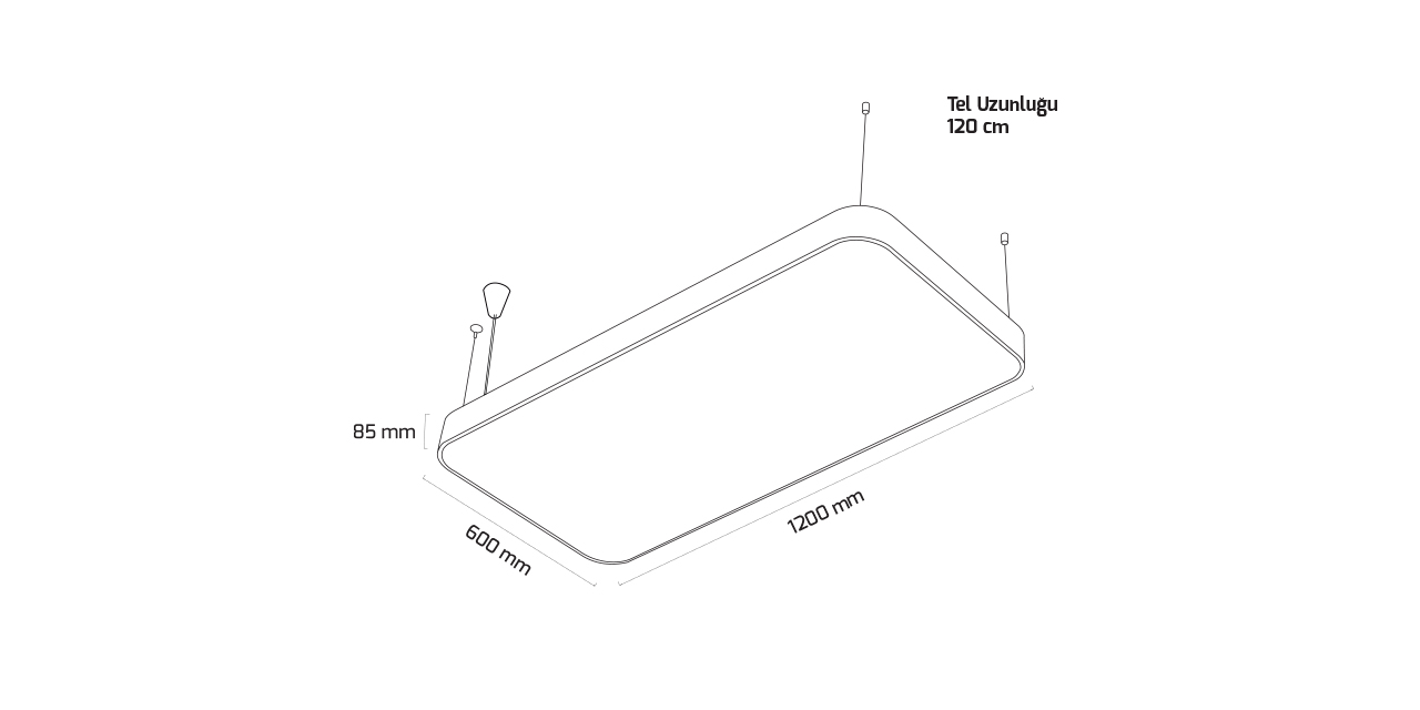 GY 8119 - 60x180 cm BEYAZ 3000K SO LİNEER ARM*