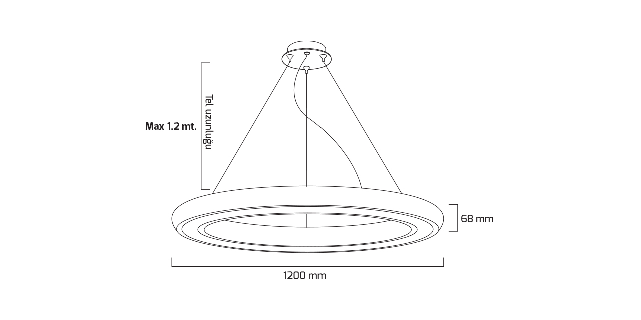 GY 8122-90 cm BEYAZ 122W 6500K SO LİNEER ARM*