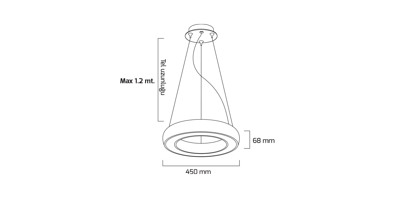 GY 8122-90 cm BEYAZ 122W 6500K SO LİNEER ARM*