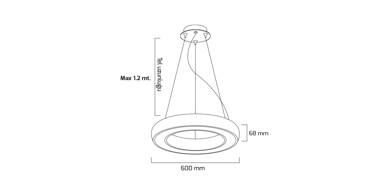 GY 8122-90 cm BEYAZ 122W 6500K SO LİNEER ARM*