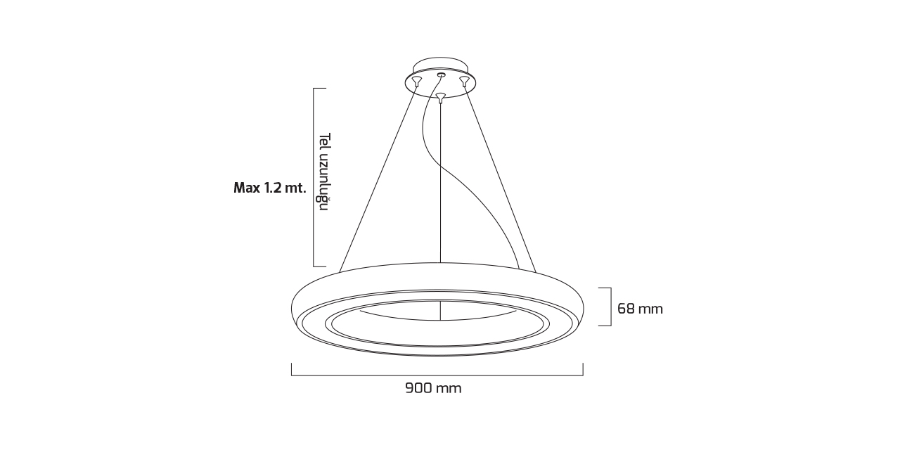 GY 8122-90 cm BEYAZ 122W 6500K SO LİNEER ARM*