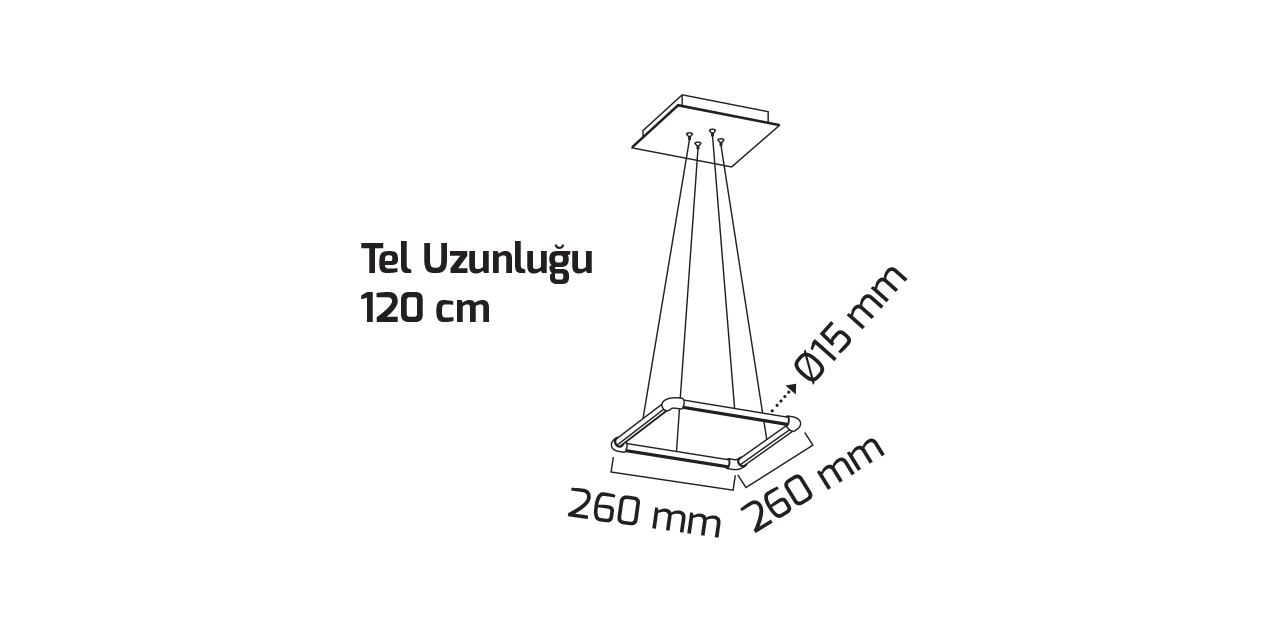 GY 8123-1 SİYAH 14W 4000K SO LİNEER SARKIT ARM*
