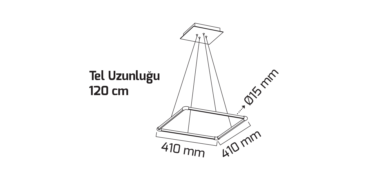 GY 8123-1 SİYAH 14W 4000K SO LİNEER SARKIT ARM*