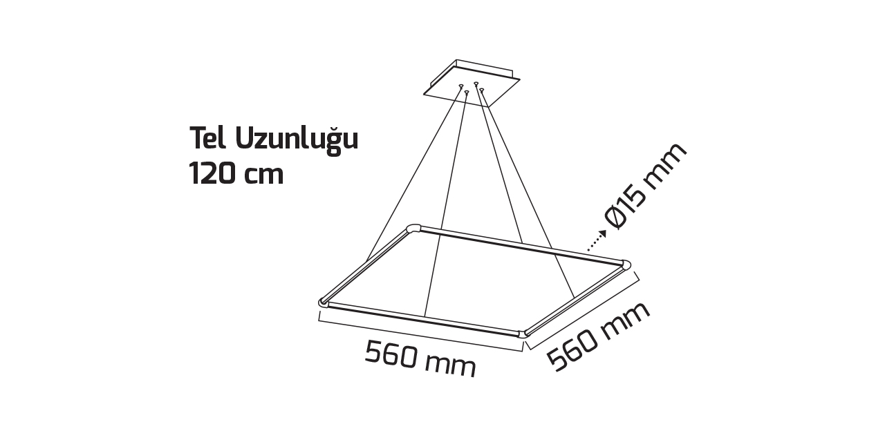 GY 8123-1 SİYAH 14W 4000K SO LİNEER SARKIT ARM*